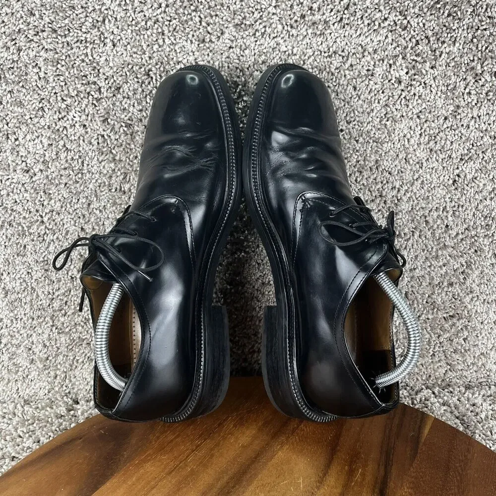 Cole Haan Black Leather Plain Toe Oxford Men 10 M Dress Shoes C02506 - Picture 7 of 10